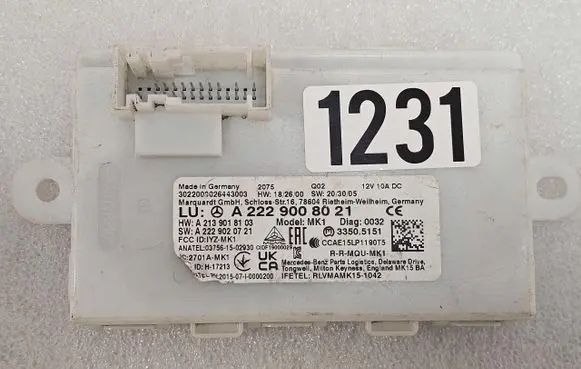 Mercedes-Benz S W222 Keyless system antenna A2229008021