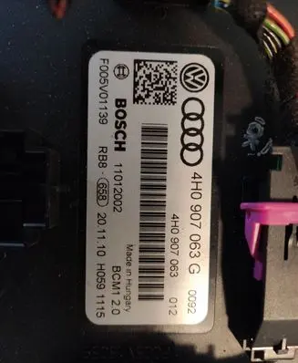 Audi A8 S8 D4 4H Comfort/convenience module 4H0907063G 4H0907063