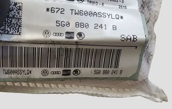 Volkswagen e-Golf Seat airbag 5G0880241B