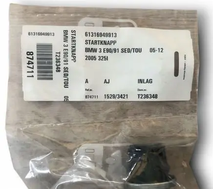 BMW 3 E90 E91 Engine start stop button switch 6949913