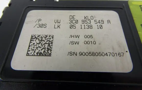 Volkswagen PASSAT B6 Other control units/modules 3C0953549A