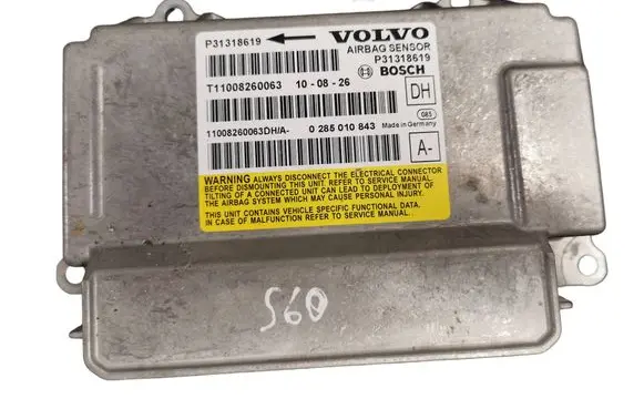 Volvo S60 Airbag control unit/module P31318619 0285010843 T11008260063