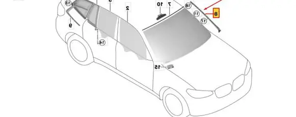 BMW X3 G01 Windshield trim 7399031