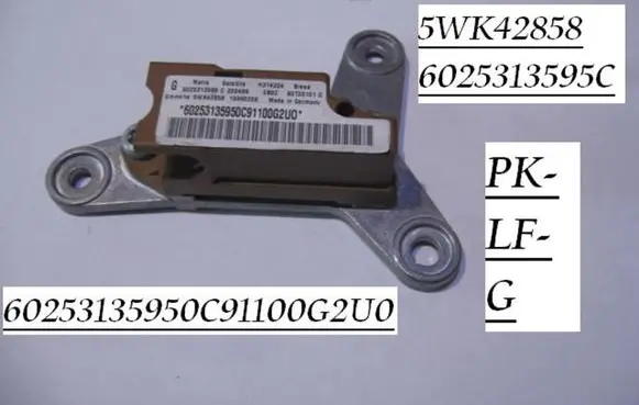 Renault Espace III Airbag deployment crash/impact sensor 6025313595C 5WK42858