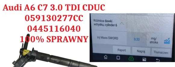 Audi A6 S6 C7 4G Fuel injector 059130277CC 0445116040