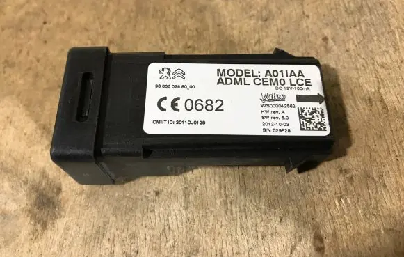 Peugeot 508 Ignition key card reader 9665602980