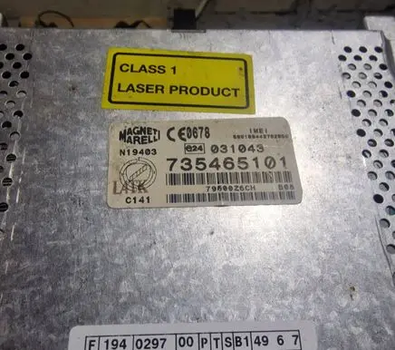 Fiat Croma Radio/CD/DVD/GPS head unit 735465101 1940297 3950076CH