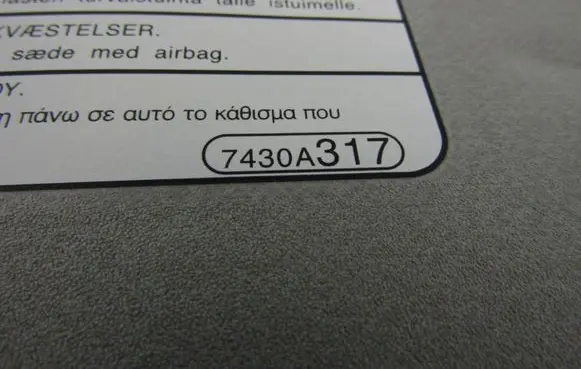 Peugeot 4007 Sun visor 7430A317