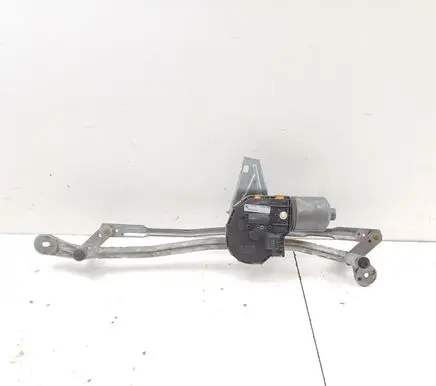 Front wiper linkage and motor