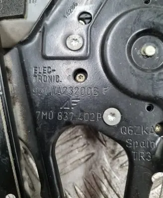 Ford Galaxy Front door window regulator with motor 7M0837402P