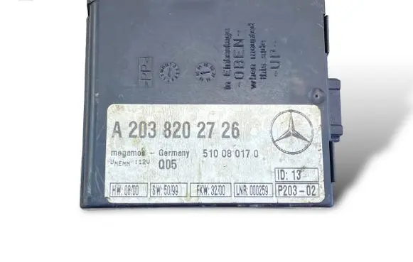 Mercedes-Benz C W203 Alarm control unit/module A2038202726 510080170 LHR000259