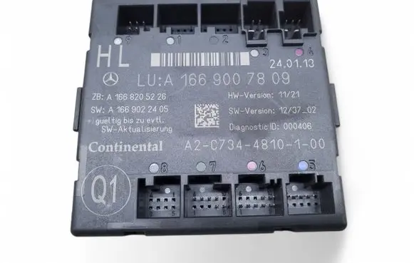 Mercedes-Benz GL X166 Door control unit/module A1669007809