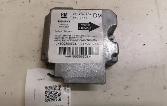 Opel Zafira A Airbag control unit/module 24416704 1923594 5WK42978