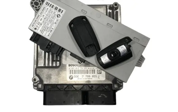 BMW 3 E90 E91 Engine ECU kit and lock set 7799855 0281012754 6981416