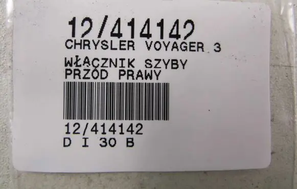 Chrysler Grand Voyager III Electric window control switch 4685504B