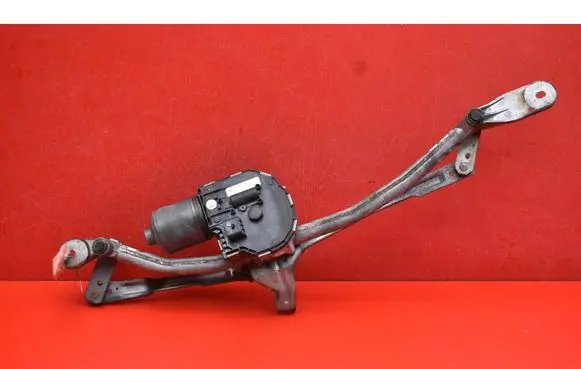 Front wiper linkage and motor