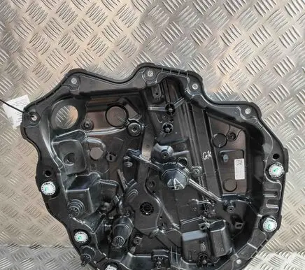 Rear door window regulator with motor