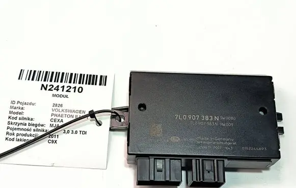 Volkswagen Phaeton Tow bar trailer control unit/module 7L0907383N