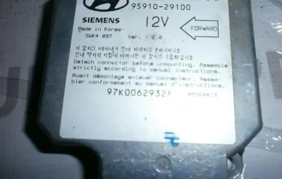 Hyundai Elantra Airbag control unit/module 9591029100