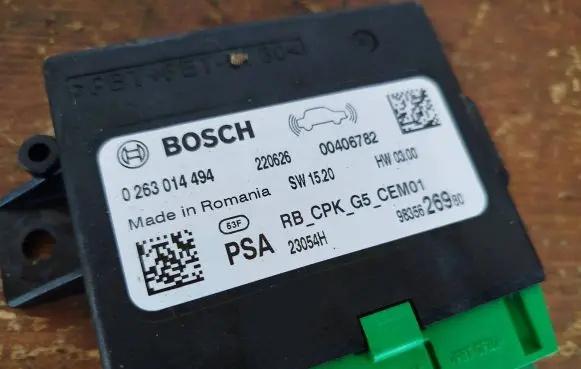 Peugeot 3008 II Parking PDC control unit/module 9835626980