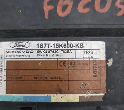 Ford Mondeo Mk III Comfort/convenience module 1S7T15K600KB 5WK48743C