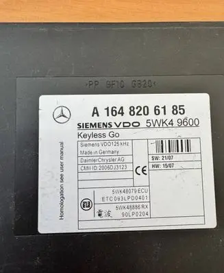 Mercedes-Benz ML W164 Keyless (KESSY) go control unit/module A1648206185 5WK49600
