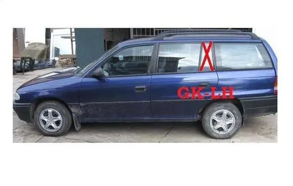 Opel Astra F Rear vent window glass 43R000980