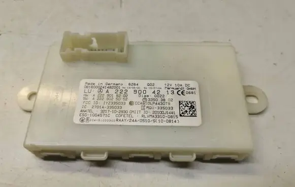 Mercedes-Benz C W205 Keyless (KESSY) go control unit/module A2229018202 A2229025012