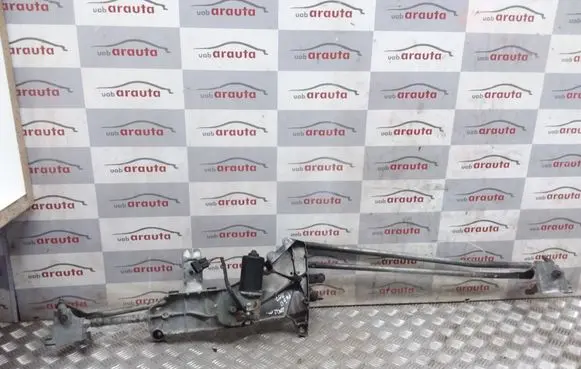 Front wiper linkage and motor