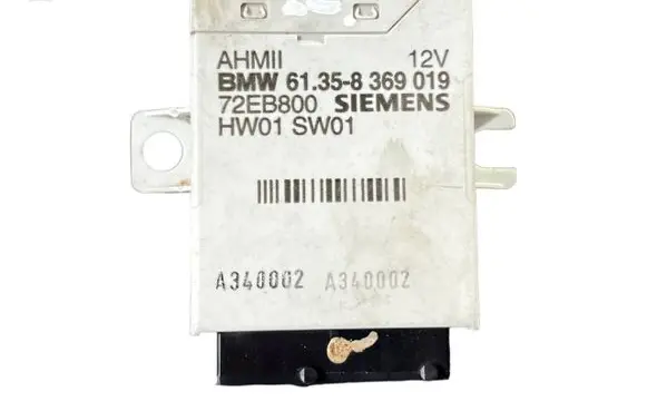 BMW 3 E46 Tow bar trailer control unit/module 8369019 72EB800 61358369019