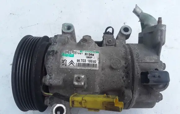Peugeot 207 Air conditioning (A/C) compressor (pump) 9670318880 0987007961 SD6CBVFE02