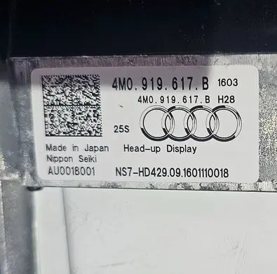 Audi SQ7 Head up display screen 4M0919617B AU0018001