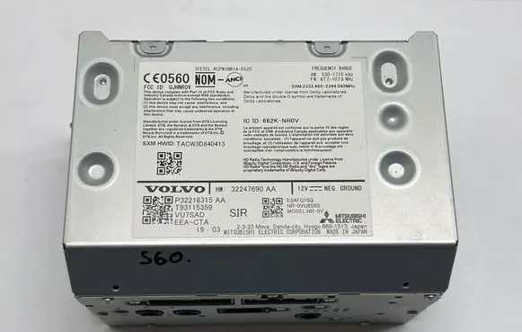 Volvo S60 Radio/CD/DVD/GPS head unit T93115359 P32218315AA 32247690AA