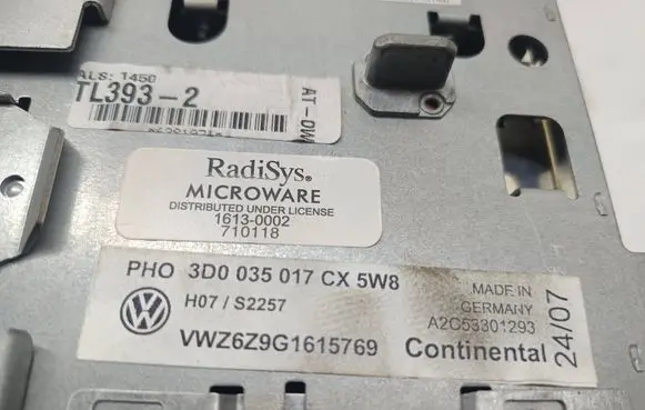 Volkswagen Phaeton Radio/CD/DVD/GPS head unit 3D0035017CX A2C53301293 VWZ6Z9G1615769