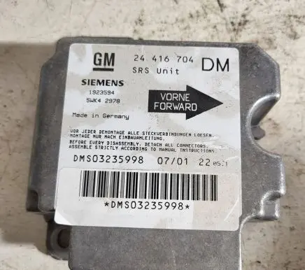 Opel Zafira A Airbag control unit/module 24416704 1923594 5WK42978