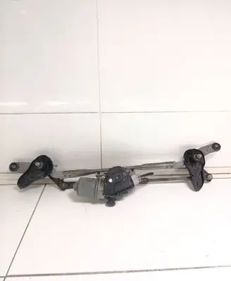 Front wiper linkage and motor