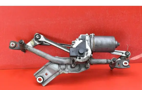 Front wiper linkage and motor
