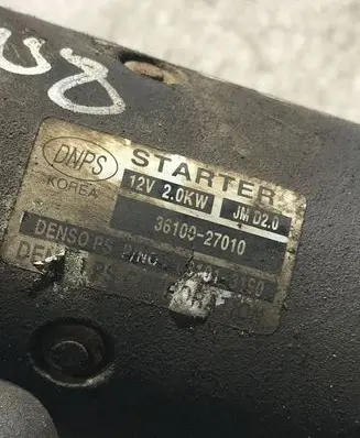Hyundai Tucson JM Starter motor 3610027010 4013190