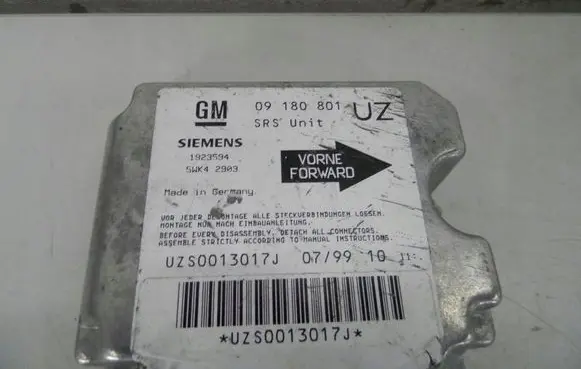 Opel Omega B1 Airbag control unit/module 09180801