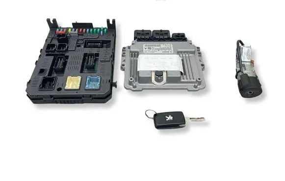 Peugeot 308 Engine ECU kit and lock set 9675495080 9666319180 0261S06472
