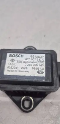 Audi A8 S8 D3 4E ESP acceleration yaw rate sensor 8E0907637A 0265005245 0022351