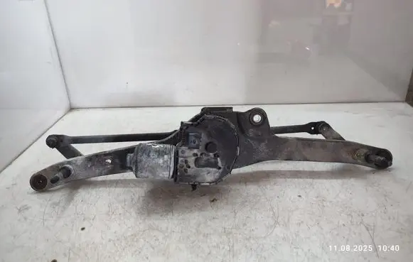 Front wiper linkage and motor