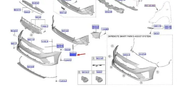 KIA Ceed Front bumper splitter molding 86573J7700
