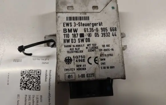 BMW 5 E39 Immobilizer control unit/module 61356905668 110187 05393244