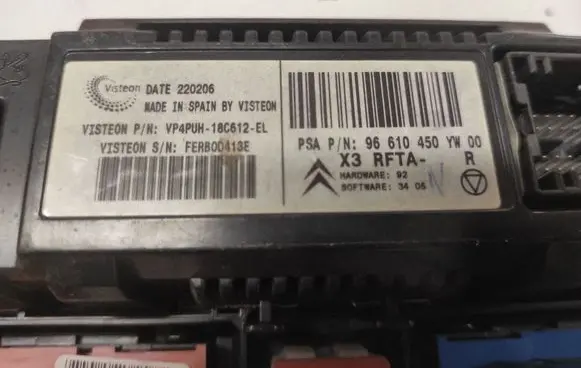 Citroen C5 Climate control unit 96610450 96498324 96498318