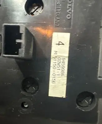 Volvo S80 Light switch 9459986 4511500156 011500156