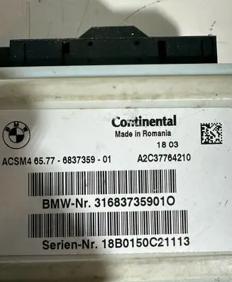 BMW X5 F15 Airbag control unit/module 683735901 6837359 A2C37764210