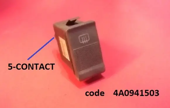 Audi A4 S4 B5 8D Windscreen/window heater switch 4A0941503