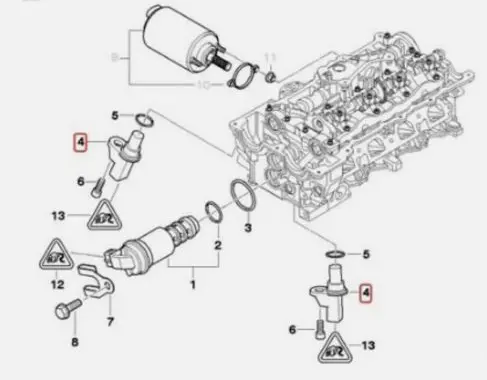 BMW 3 F30 F35 F31 Camshaft position sensor S119445001Z 13627525014