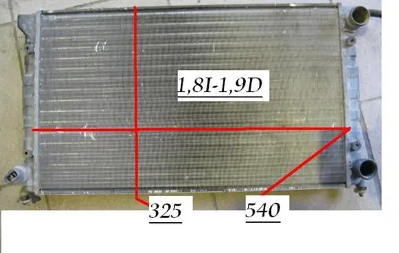 Volkswagen Jetta II Coolant radiator